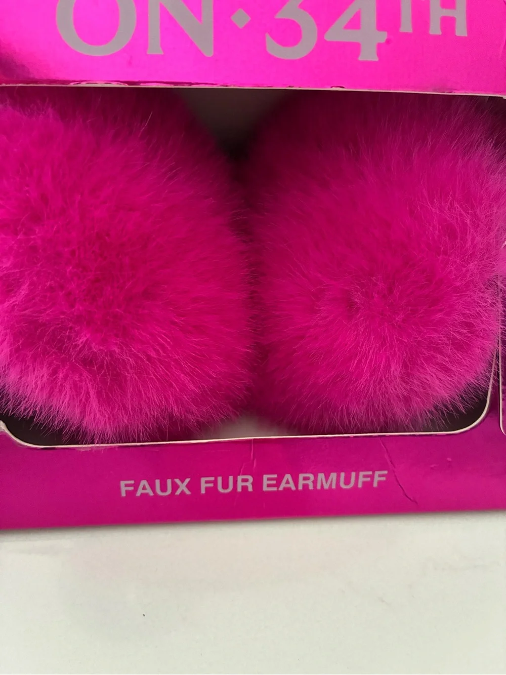 ON·34TH Faux Fur Earmuffs - Hot Pink